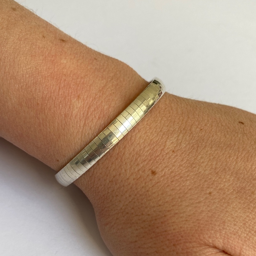 Sterling Silver Italy Cubetto Style Bracelet